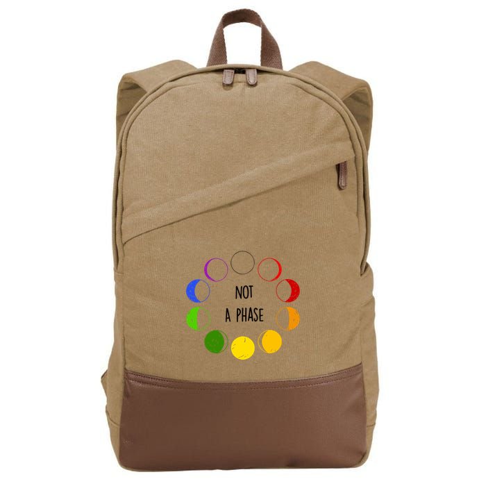 Bi Pride Not A Phase Bisexual Cotton Canvas Backpack