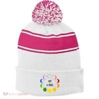 Bi Pride Not A Phase Bisexual Stripe Pom Pom Beanie