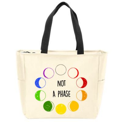 Bi Pride Not A Phase Bisexual Zip Tote Bag