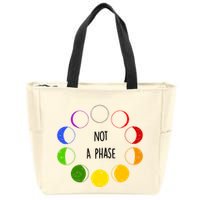 Bi Pride Not A Phase Bisexual Zip Tote Bag