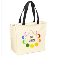 Bi Pride Not A Phase Bisexual Zip Tote Bag