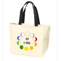 Bi Pride Not A Phase Bisexual Zip Tote Bag