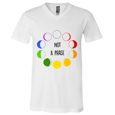 Bi Pride Not A Phase Bisexual V-Neck T-Shirt