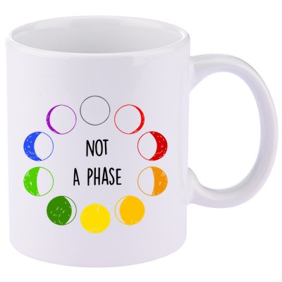 Bi Pride Not A Phase Bisexual 11oz C Handle Ceramic Mug