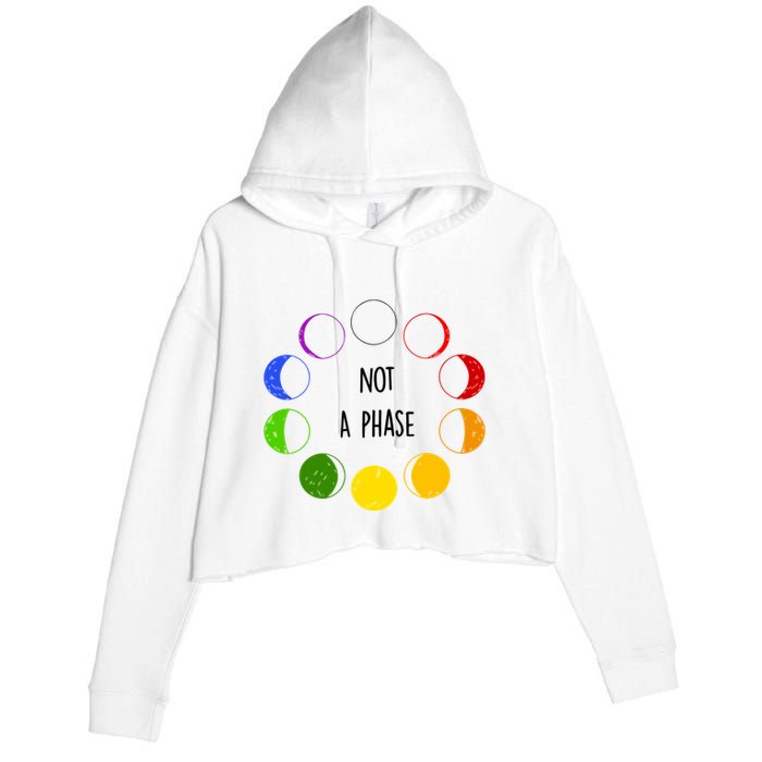Bi Pride Not A Phase Bisexual Crop Fleece Hoodie