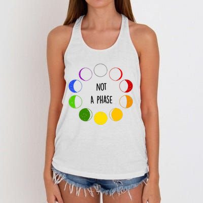 Bi Pride Not A Phase Bisexual Women's Knotted Racerback Tank