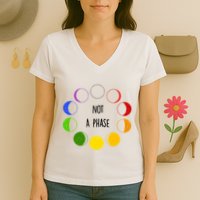 Bi Pride Not A Phase Bisexual Women's V-Neck T-Shirt