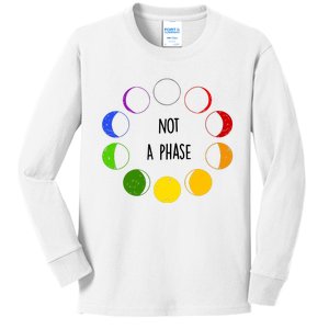 Bi Pride Not A Phase Bisexual Kids Long Sleeve Shirt