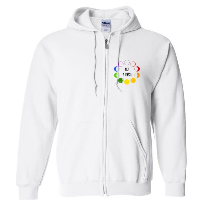 Bi Pride Not A Phase Bisexual Full Zip Hoodie