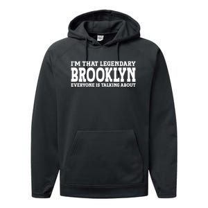 Brooklyn Personal Name Women Girl Funny Brooklyn Performance Fleece Hoodie