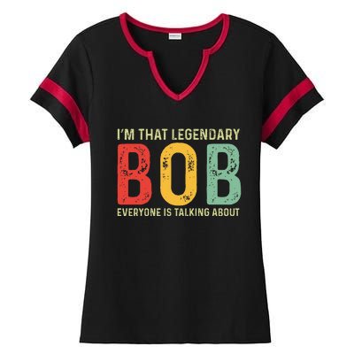 Bob Personal Name First Name Funny Bob Saying Bob Meme Ladies Halftime Notch Neck Tee