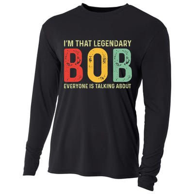 Bob Personal Name First Name Funny Bob Saying Bob Meme Cooling Performance Long Sleeve Crew