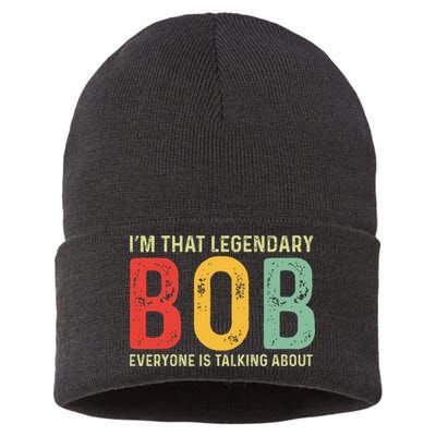 Bob Personal Name First Name Funny Bob Saying Bob Meme Sustainable Knit Beanie