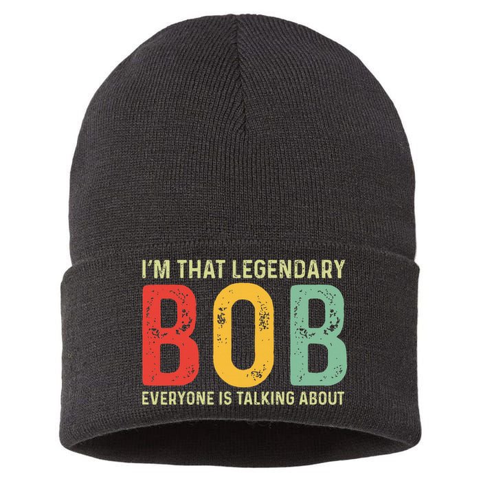 Bob Personal Name First Name Funny Bob Saying Bob Meme Sustainable Knit Beanie