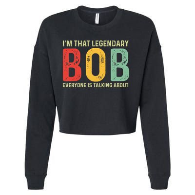 Bob Personal Name First Name Funny Bob Saying Bob Meme Cropped Pullover Crew