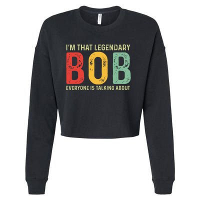 Bob Personal Name First Name Funny Bob Saying Bob Meme Cropped Pullover Crew