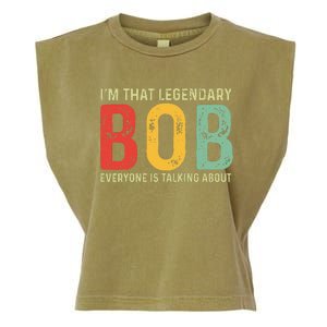 Bob Personal Name First Name Funny Bob Saying Bob Meme Garment-Dyed Women's Muscle Tee