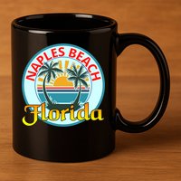 Beach Please Naples Beach Florida Beach Spring Break Gift 11oz C Handle Ceramic Mug