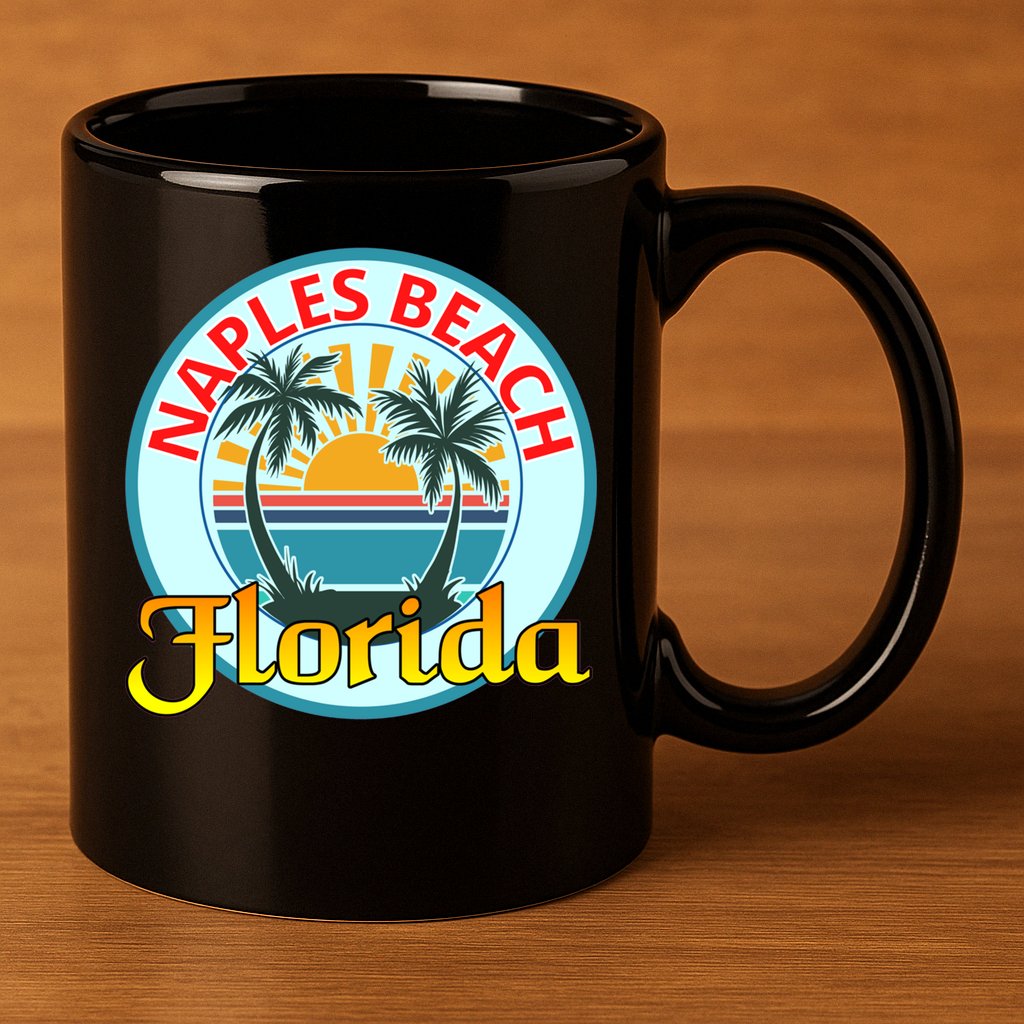 Beach Please Naples Beach Florida Beach Spring Break Gift 11oz C Handle Ceramic Mug