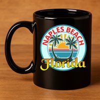 Beach Please Naples Beach Florida Beach Spring Break Gift 11oz C Handle Ceramic Mug