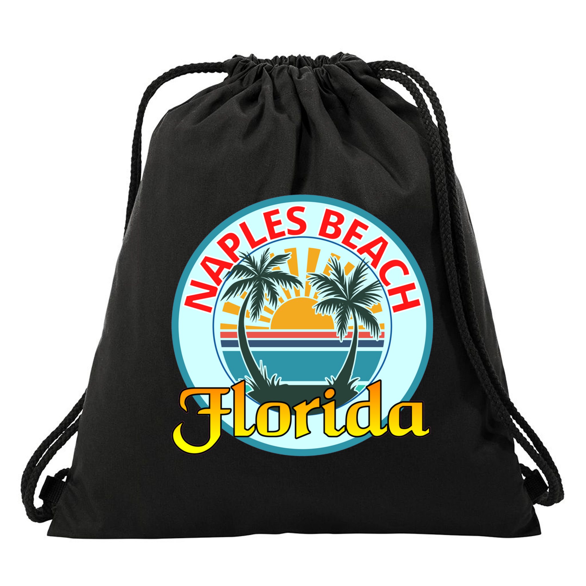 Beach Please Naples Beach Florida Beach Spring Break Gift Drawstring Bag