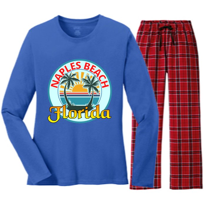 Beach Please Naples Beach Florida Beach Spring Break Gift Women's Long Sleeve Flannel Pajama Set 