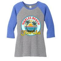 Beach Please Naples Beach Florida Beach Spring Break Gift Women's Tri-Blend 3/4-Sleeve Raglan Shirt