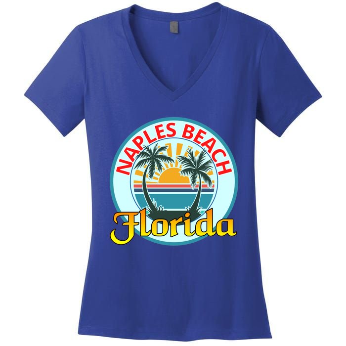 Beach Please Naples Beach Florida Beach Spring Break Gift Women's V-Neck T-Shirt