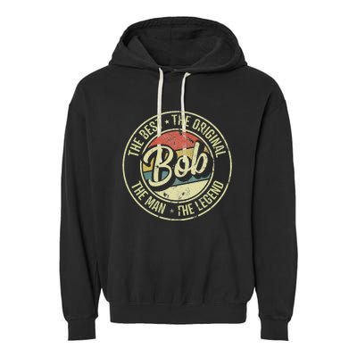 Bob Personal Name First Name Retro Bob Garment-Dyed Fleece Hoodie