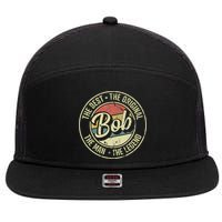 Bob Personal Name First Name Retro Bob 7 Panel Mesh Trucker Snapback Hat