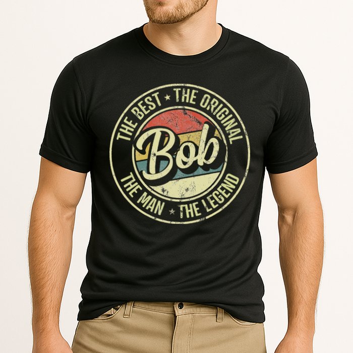 Bob Personal Name First Name Retro Bob Performance Shirt