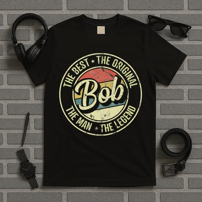 Bob Personal Name First Name Retro Bob T-Shirt