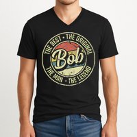 Bob Personal Name First Name Retro Bob V-Neck T-Shirt