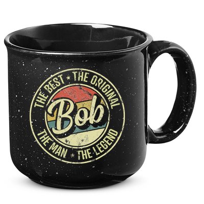 Bob Personal Name First Name Retro Bob 15oz Campfire Ceramic Mug