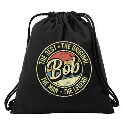 Bob Personal Name First Name Retro Bob Drawstring Bag