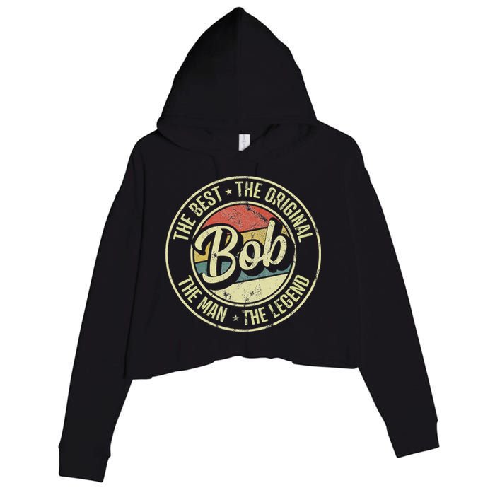 Bob Personal Name First Name Retro Bob Crop Fleece Hoodie