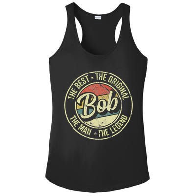 Bob Personal Name First Name Retro Bob Ladies PosiCharge Competitor Racerback Tank