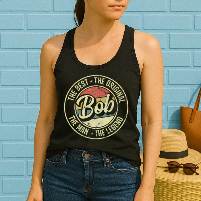 Bob Personal Name First Name Retro Bob Womens Tank Top