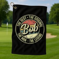 Bob Personal Name First Name Retro Bob Golf Towel