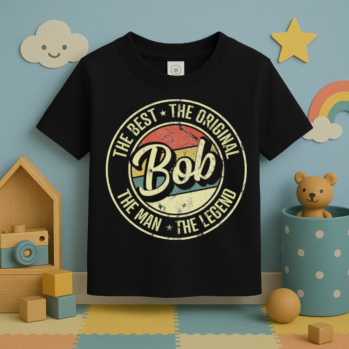 Bob Personal Name First Name Retro Bob Toddler T-Shirt