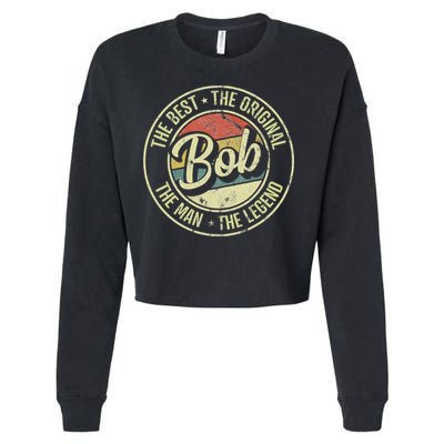Bob Personal Name First Name Retro Bob Cropped Pullover Crew