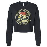 Bob Personal Name First Name Retro Bob Cropped Pullover Crew