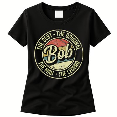 Bob Personal Name First Name Retro Bob Womens T-Shirt