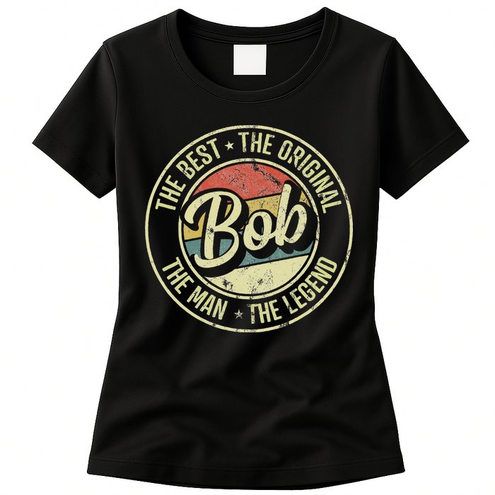 Bob Personal Name First Name Retro Bob Womens T-Shirt