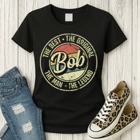 Bob Personal Name First Name Retro Bob Womens T-Shirt