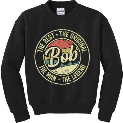 Bob Personal Name First Name Retro Bob Kids Sweatshirt