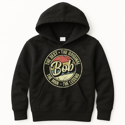 Bob Personal Name First Name Retro Bob Kids Hoodie