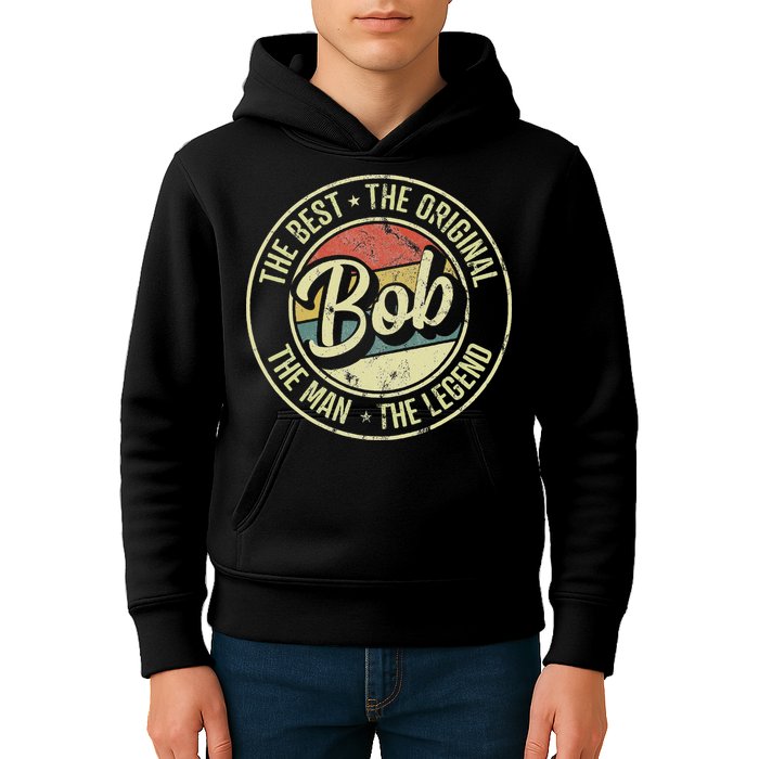 Bob Personal Name First Name Retro Bob Kids Hoodie