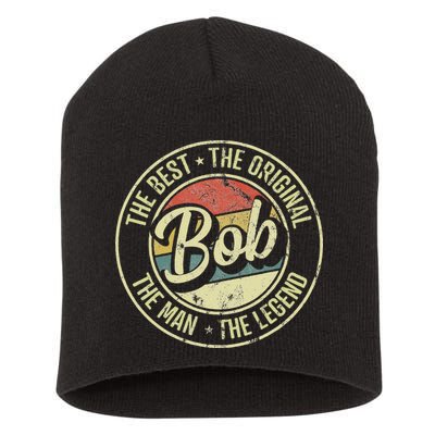 Bob Personal Name First Name Retro Bob Short Acrylic Beanie