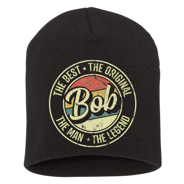 Bob Personal Name First Name Retro Bob Short Acrylic Beanie